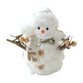 thumbnail image 1 of KOYPTL Christmas Snowman Decoration Handmade Christmas Plush Doll with Buttons and Scarf Delicated Collectible Figurines Christmas Table Decorations for Desktop Home Decor Xmas Gifts for Family, 1 of 5