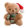 thumbnail image 1 of KOYPTL Christmas Teddy Bear Stuffed Animals Toy for Kids 2 3 4+,9 Inch Bear Plush Toy with Santa Hat and Scarf Valentine's Day Birthday Christmas Gifts for Adults Girlfriend Boys and Girls 3 4 5 6 7+, 1 of 7