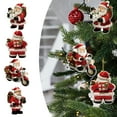 thumbnail image 1 of KOYPTL Christmas Tree Decorations,4 Pcs Christmas Ornament Set,Cute Acrylic Santa Hanging Pendants for Holiday Party Indoor Home Xmas Tree Christmas Decorations,Gift for Friends, 1 of 9
