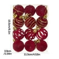 thumbnail image 1 of KOYPTL Christmas Tree Ornaments,4 cm 12pcs Hanging Balls With Metal Hooks,High Material Plastic Xmas Decorations Shatterproof Christmas Balls For Christmas Holiday Wreath Wedding Party Decorations, 1 of 9