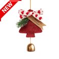 thumbnail image 1 of KOYPTL Christmas Tree Plush Pendant with Gold Jingle Bell,Red Bownots Hanging Ornament for Christmas Tree Door Fireplace Windows Car Decoration & Xmas Stocking Stuffers Birthday Home Party Gifts, 1 of 7