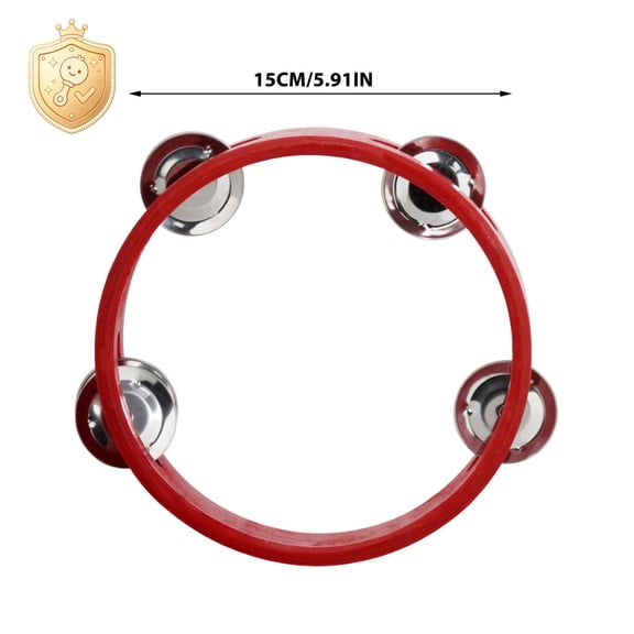 KOYPTL Clearance Baby Rattle Musical Toy,Wooden Hand Shaking Rattle Tambourine,Early Learning Sensory Toy for Newborn 0-1-2 Years Old,Portable Travel Gift for Boys Girls Christmas Birthday Shower