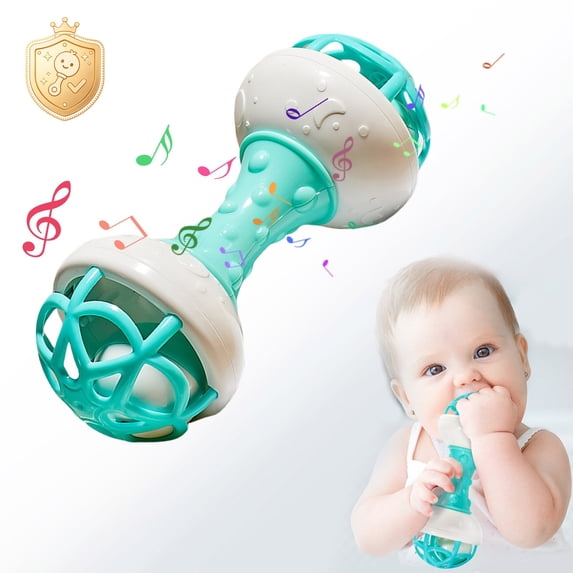 KOYPTL Clearance Baby Soft Musical Toys Hand Grasping Rattles for Toddlers 1 2 3+ Years Old,Early Education & Grip Training Gift for Boys Girls 6-12 Months Christmas Stocking Stuffers