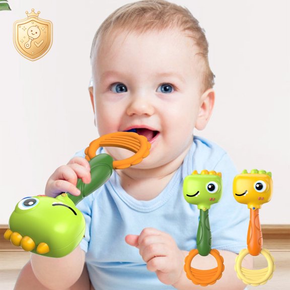 KOYPTL Clearance Rattle Shaker Baby Toys 0-3 Months+,Toddlers Hand Shaking Rattle Early Sensory Toy for Newborn 3-6-12 Months+,Boys Girls Christmas Birthday Shower Gift
