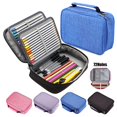 thumbnail image 1 of KOYPTL Colored Pencil Case Large Capacity Pen Holder for Artist Painter Zipper Organizer Bag for Marker Highlighter Storage Case Stationery Box for Office Sketch Travel Supplies 72Holes (Blue), 1 of 3