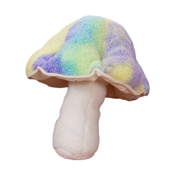 KOYPTL Colorful Mushroom Shaped Hugging Pillow,3D Soft Stuffed Plush Throw Doll,Gift for Girls & Kids,Home Decor for Christmas & Birthday,Bedroom Decor for Nursery