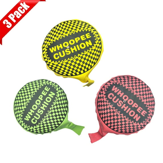 KOYPTL Colorfull Whoopie Cushion for Toddlers Adults 3 4 5 6+ Years Old,Cushion Round Shape Fart Prank Toy,Funny Gift for Halloween Party Supplies Christmas Stocking Stuffers Birthday Present (3 pcs)