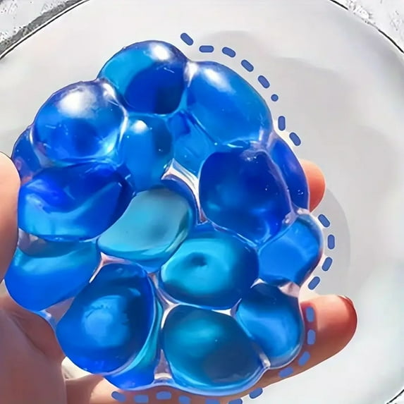 KOYPTL Crunchy Stress Ball - Sensory Squishies Squeeze Fidget Toys for Kids Adults,Colorful Noisy Stress Relief Ball Contains Sensory Stones,Funny Gifts for Birthday Christmas Valentine