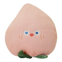 KOYPTL Cute Peach Stuffed Toy for 3 4 5 6 7 8 Year Old Girls Boys,Peach Throw Pillow Soft Doll Stuffed Peach Plush Toys for Kids,Christmas Gifts for Kids,Home Decor