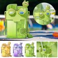 thumbnail image 1 of KOYPTL Cute Water Bottle 26oz Kawaii Water Bottle Funny Bear Water Bottles with Straw and Strap Dual Compartments Leak-proof Plastic Drinking Cup for Sport Travel, 1 of 6