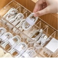 thumbnail image 1 of KOYPTL Desktop Multifunctional Storage Box with 7 Adjustable Partitions,Electronic Accessories Organizer for Earphone Mobile Phone Charger Charging Cable Drawer Sundries Cometics Storage Containers, 1 of 3