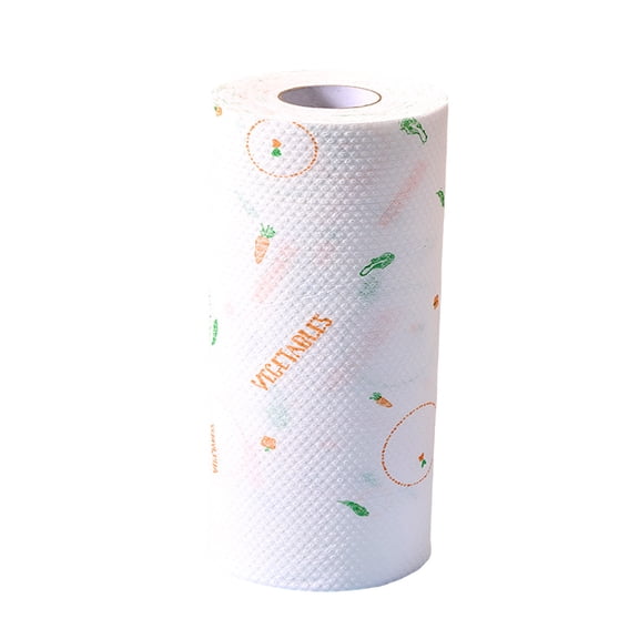 KOYPTL Disposable Kitchen Cleaning Cloths for Wet Dry,Floral Prints Kitchen Paper Towels Toilet Paper Bathroom Tissue Hand Napkins,Absorbent Dish Paper Wipes Dish Towel Rolls for Household Plate Cup