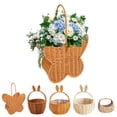thumbnail image 1 of KOYPTL Easter Butterfly Baskets for Toddlers Kids,Woven Wicker Basket with Rabbit Ears Handles,Imitation Rattan Flower Baskets,Portable Easter Candy/Eggs Storage Basket Farmhouse Empty Picnic Baskets, 1 of 7