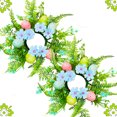 thumbnail image 1 of KOYPTL Easter Candle Rings Small Egg Wreaths Set of 2,Green Leaves with Daisy Flowers Spring Egg Candle Holder Rings for Holiday Wedding Home Kitchen Tabletop Centerpecies Wall Door Hanging Decor, 1 of 8