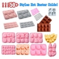 thumbnail image 1 of KOYPTL Easter Chocolate Molds,Food Grade Silicone Baking Set for Bunny Egg Basket Carrot Chicken Shapes,Non-Stick Candy Molds,DIY Holiday Gifts for Candy,Cookies,Ice Cubes,Cupcake Toppers Decoration, 1 of 7