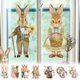 thumbnail image 1 of KOYPTL Easter Window Clings 11x23",Extra Large Spring 2 Bunnies Window Decorations Vintage Easter Window Stickers Farmhouse Rustic Rabbit Carrots Decor for Glass Home Holiday Easter Party Supplies, 1 of 10