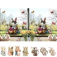 thumbnail image 1 of KOYPTL Easter Window Clings Decorations 2PCS,Happy Easter Bunny Rabbit Egg Window Stickers Double-Side Glass Decals for Home Office School Shop Glass Window Fridge Display Party Decoration 11.8x11.8", 1 of 7