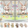 thumbnail image 1 of KOYPTL Easter Window Clings Decorations 2PCS,Happy Easter Bunny Rabbit Egg Window Stickers Double-Side Glass Decals for Home Office School Shop Glass Window Fridge Display Party Decoration 11.8x11.8", 1 of 10