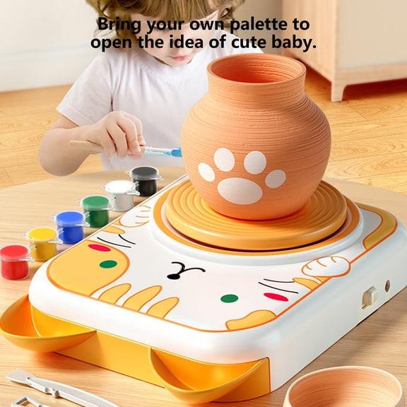 KOYPTL Electrical Clays Pottery for Kids DIY Ceramic Wheel,Complete Pottery Kit & Tools for Beginners,Suitable for 9-12 Year Old Kids Boys Girls Christmas Birthday Party Gifts