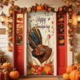 thumbnail image 1 of KOYPTL Fall Thanksgiving Door Cover Decorations,Autumn Maple Leaves Photo Backdrop Welcome Fall Door Banner and Turkey for front door Farmhouse Autumn Harvest Festival Decorations and Supplies 35*78, 1 of 6