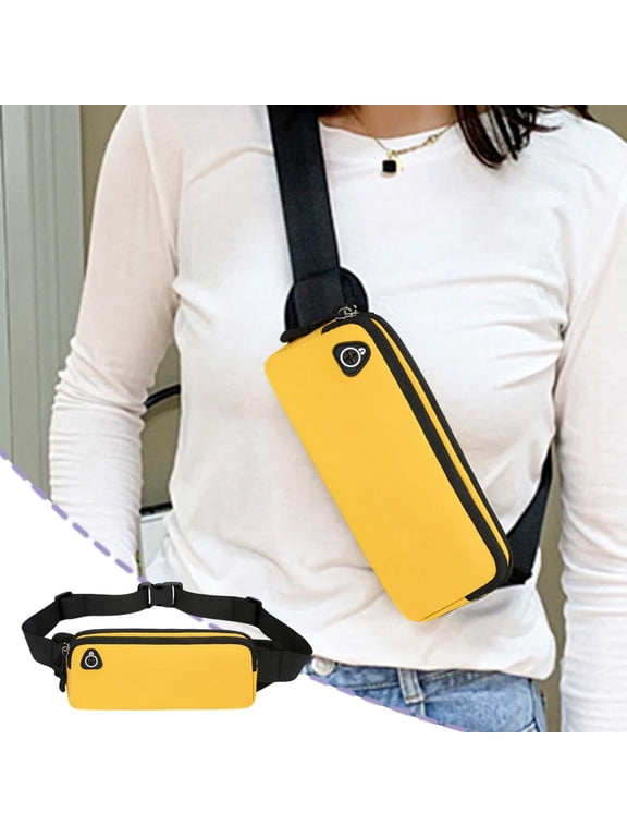 Fanny Packs for Men and Women Waterproof Sports Waist Pack Bag for Travel Hiking Running Hands-free Yellow