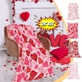 thumbnail image 1 of KOYPTL Flannel Fleece Throw Blankets Sweet Love Retro Blankets,Valentine's Day Heart Theme Christmas Lightweight Soft Warm Blanket for Couch Sofa Bed Chair Living Room Gift for Lovers Couples-39x51in, 1 of 6