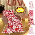 thumbnail image 1 of KOYPTL Flannel Fleece Throw Blankets Sweet Love Retro Blankets,Valentine's Day Heart Theme Christmas Lightweight Soft Warm Blanket for Couch Sofa Bed Chair Living Room Gift for Lovers Couples-39x51in, 1 of 6