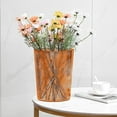 thumbnail image 1 of KOYPTL Garbage Can Lightly Threaded Trash Can Plastic Vertical Translucent Trash 12l Large Capacity for Bathroom Bedroom Office Decorative 8.39 x 9.84 Inch Orange, 1 of 6