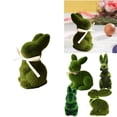 thumbnail image 1 of KOYPTL Green Flocked Easter Bunny Figurines with Bow Tie,Small Foam Moss Rabbit Tabletop Ornament,Artificial Green Grass Rabbit Figurine for Spring Home Office Easter Decor Party Favor Gifts Supplies, 1 of 7