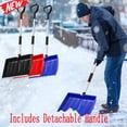 thumbnail image 1 of KOYPTL Heavy-Duty Snow Shovel for Driveway and Ice Removal Removable Plastic Snow Shovel with Ergonomic Shaped Handle 48 Inch Long Large Capacity Shovel for Garden Car Camping Outdoor Blue, 1 of 5