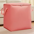 thumbnail image 1 of KOYPTL Heavy Duty Storage Bag with Reinforced Handles Extra Large Capacity Moving Bags for Clothes Christmas Decoration Waterproof Organizer Tote Bag Thickened Double Zipper Pink, 1 of 7
