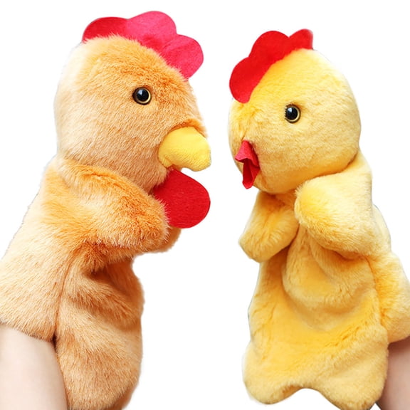 KOYPTL Hen Hand Puppets for Toddlers 3 5 7 8 12 Years Old,Hand Puppet Stuffed Doll Story Toys for Soothing Toddlers Boby,Suitable for Boys Girls Christmas Stocking Stuffers Birthday Gifts