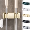 thumbnail image 1 of KOYPTL Home Mop and Broom Organizer Wall Mount - Easy to Install Mop and Broom Holder Wall Mount for Storing Cleaning Supplies - Organizer Utility Racks Mop Holder and Broom Hanger 2 Slots White, 1 of 7