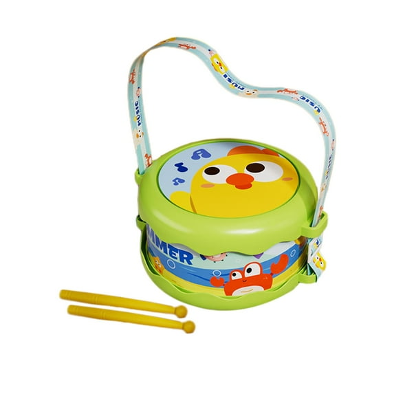 KOYPTL Kids Drum Toys For Toddlers 1-3 Years Old,Cute Min Cartoon Waist Drum Percussion Instrument Toy,Montessori Sensory Toys Preschool Educational Learning Musical Toys,Gift For Boys Girls 3 4 5+