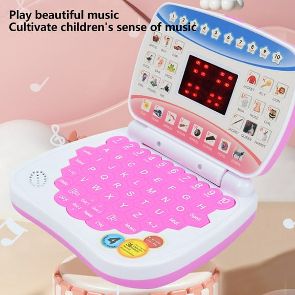 KOYPTL Learning Toy Educational Laptop for Toddlers Preschoolers 2 Year Old,Learning Laptop Interactive Computer Toys with Music Lights,Christmas Birthday Gifts for Baby Boys Girls Age 12-18 Months