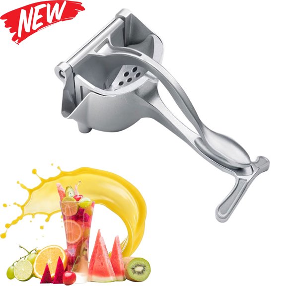 KOYPTL Manual Fruit Press Juicer Heavy Duty Single Press Lemon Squeezer Stainless Steel Hand Juicer Fruit Squeezer for Lemon Orange Pomegranates Dishwasher Safe Easy Clean Extractor Kitchen Supplies