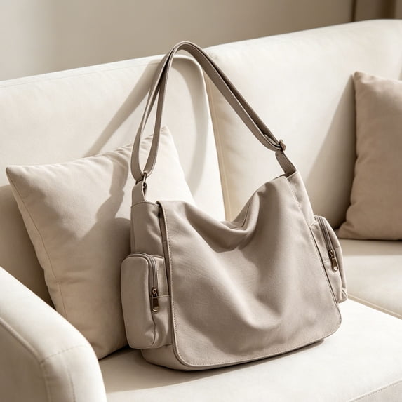 KOYPTL Messenger Bag Large Hobo Crossbody Bag with Multiple Pockets Casual Shoulder Tote Bag for Women and Men