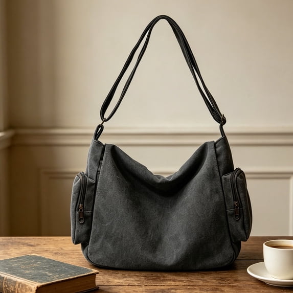 KOYPTL Messenger Bag Large Hobo Crossbody Bag with Multiple Pockets Casual Shoulder Tote Bag for Women and Men