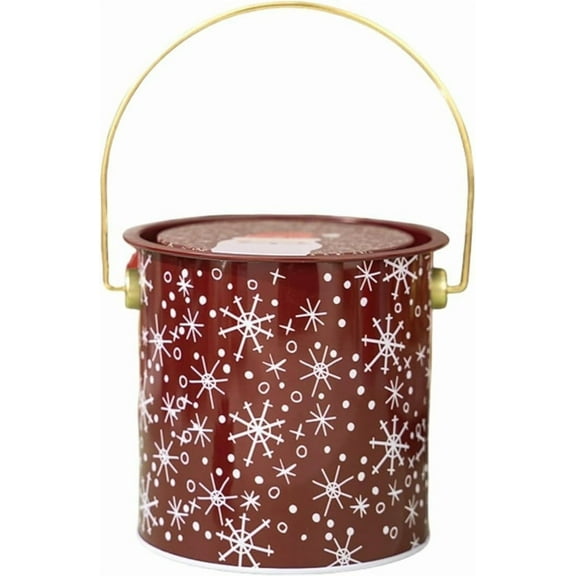 KOYPTL Metal Christmas Storage Box,Christmas Tin Case Packaging Box Container with Hand-held for Cookie Candy Treats Gifts Storage for Xmas Holiday Parties Birthdays and Seasonal Celebrations Design