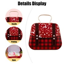 KOYPTL Metal Christmas Storage Box,Christmas Tin Case Packaging Box Irregular Container with Lid for Cookie Candy Treats Gifts Storage for Xmas Holiday Parties Birthdays & Seasonal Festive Bag Design