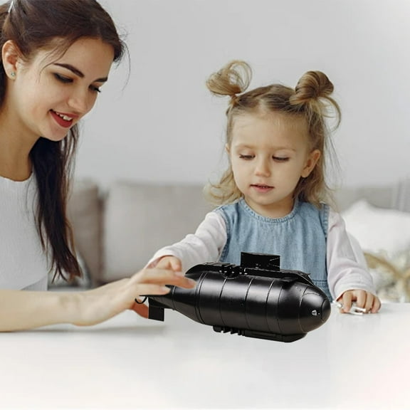 KOYPTL Mini RC Submarine Boat for Kids,Remote Control High-Speed Waterproof Diving Race Toy with Multi Directional Navigation for Pools Lakes Bathtubs,Gift for Boys and Girls Christmas Birthday-Black