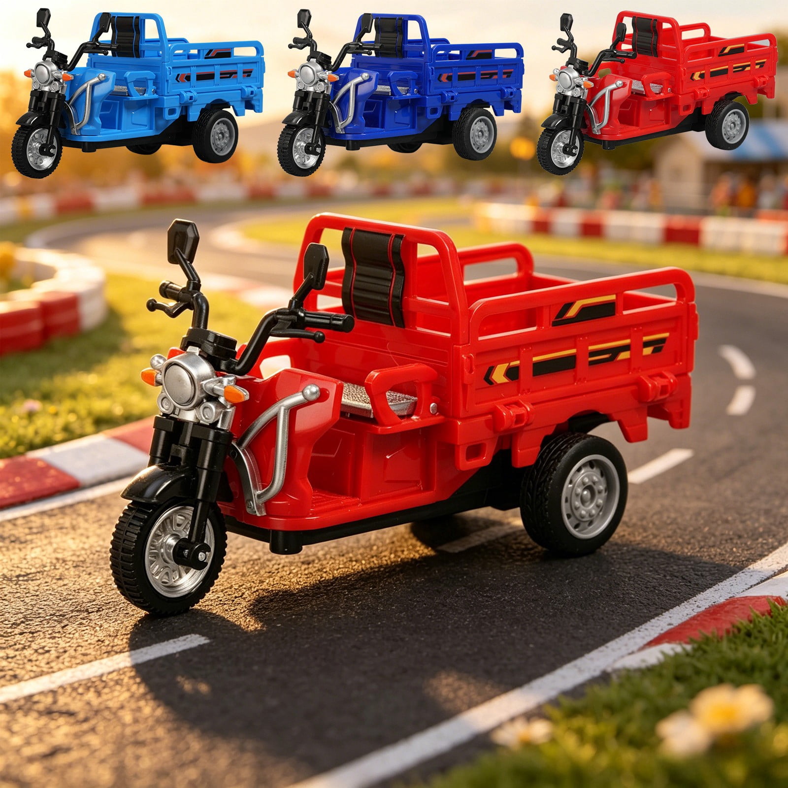 KOYPTL Miniature Retro Tricycle Toy for 3-6 Year Old Kids, Interactive ...