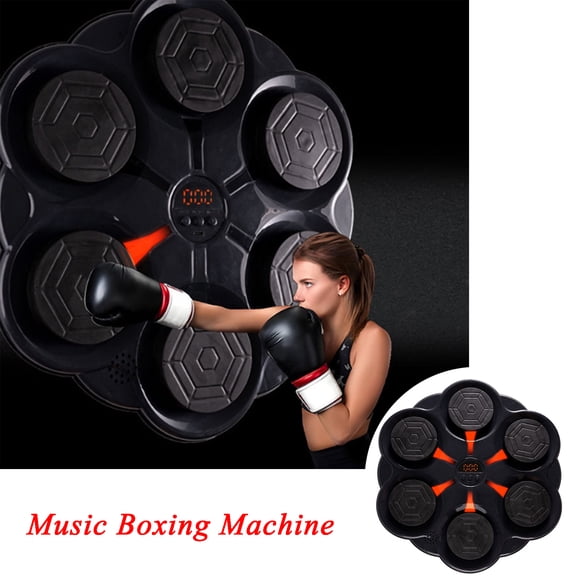 KOYPTL Music Boxing Machine for Adults Smart Bluetooth Music Rhythm-Synced Large Screen RGB Light Wall-Mounted Boxing Trainer Equipment Punching Game for Home Workout Gym,Fun Fitness Equipment