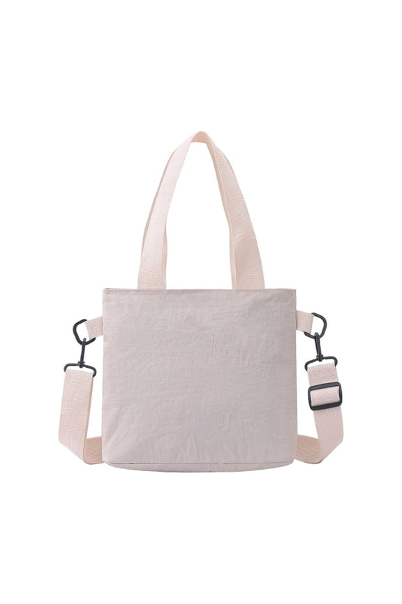 Nylon Crossbody Tote Bag for Women Work Large Handbags Shoulder Bag Messenger Bag Travel Purse Lightweight Large Capacity Back to College Office Supplies Gifts for Women Adult White