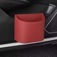 thumbnail image 1 of KOYPTL PU Leather Car Trash Can Bin Mini Auto Dustbin Garbage Organizer Multifunctional Garbage Container Bin Car Accessories Essentials Interior for Women Men Car Door Side Storage Box, 1 of 7