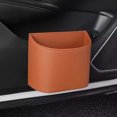 thumbnail image 1 of KOYPTL PU Leather Car Trash Can Bin Mini Auto Dustbin Garbage Organizer Multifunctional Garbage Container Bin Car Accessories Essentials Interior for Women Men Car Door Side Storage Box, 1 of 7