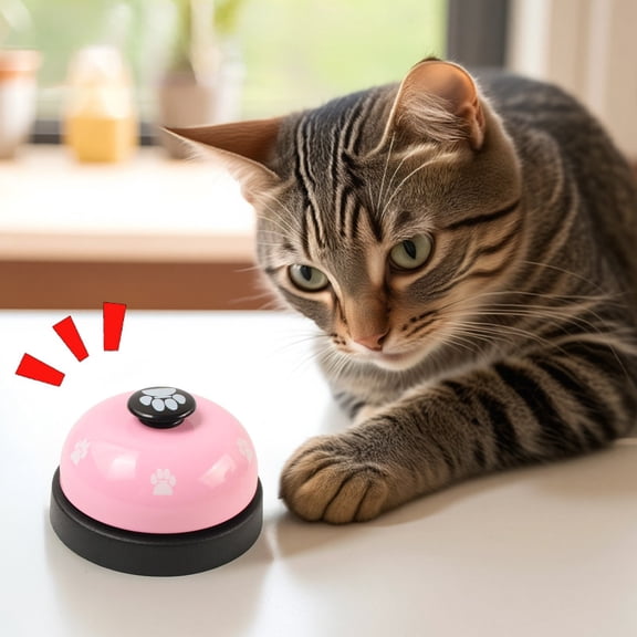 KOYPTL Pet Training Bell Button,Dogs Cats Interactive Door Bell Call Bell,Potty Training Bell Button Easy Press Sound Trainer for Outdoor & Indoor Training and Communication with Non-slip Bottoms