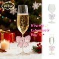 thumbnail image 1 of KOYPTL Pink Bow Champagne Glasses,Toasting Champagne Flutes Clear Glass Cocktail Wine Cups for Couples Birthday, Wedding, Anniversaries, Parties,Valentine‘s Day Gift, 1 of 7