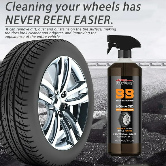KOYPTL Polishes Wheel Cleaner - Tough Wheel Cleaning Spray for Car Wash Detailing, Rim Cleaner & Brake Dust Remover, Safe On Chrome Clear Coated & Plasti Dipped Wheels, 120ml