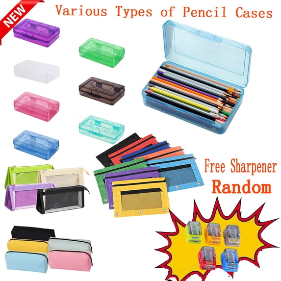 KOYPTL Portable Pencil Bag Pencil Case with Zipper Pencil Pouch Stationery Organizer Pen Case for Home Office Black